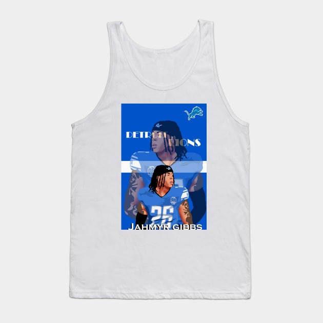 Jahmyr Gibbs Detroit Lions Tank Top by DP Store